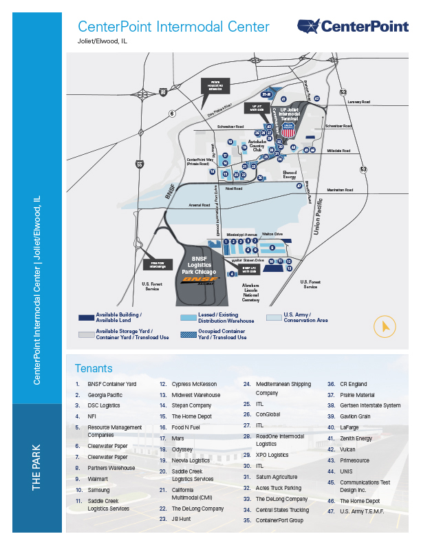 CenterPoint Intermodal Center Joliet/Elwood Park Plan Brochure PDF