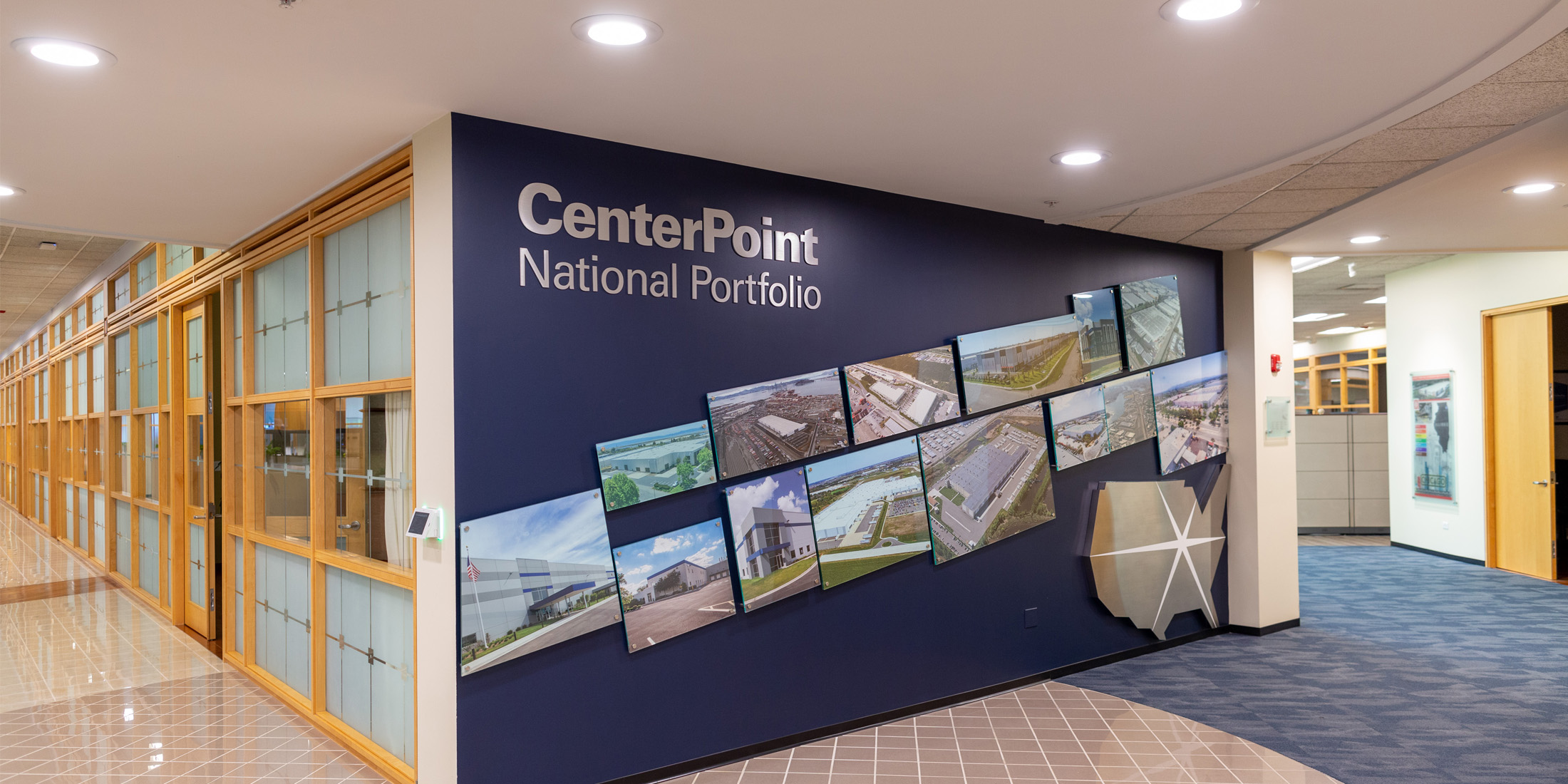 CenterPoint National Portfolio Corporate Office Wall Graphic